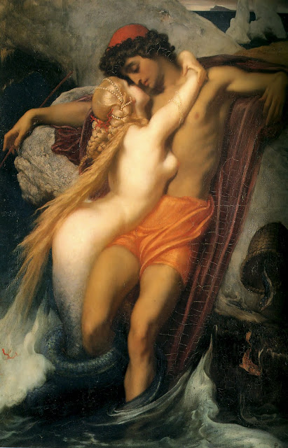F. Leighton, The fisherman and the siren (1858)